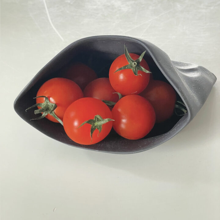 sachet de frites en porcelaine par revol, une coupelle très originale pour présenter des frites ou des petites tomates